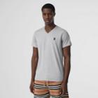 Burberry Burberry Monogram Motif Cotton V-neck T-shirt, Size: L, Grey