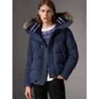 Burberry Burberry Detachable Fur Trim Down-filled Cashmere Parka, Size: 40