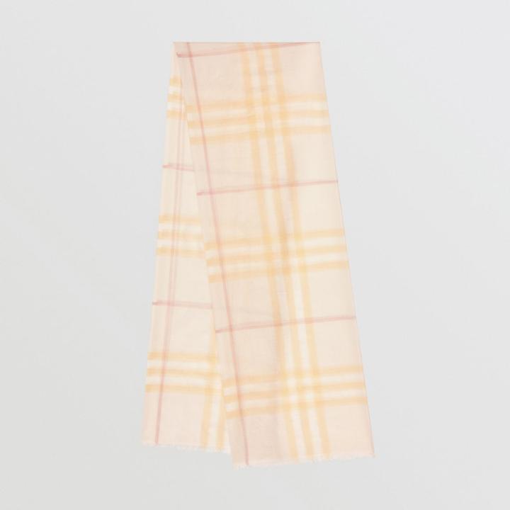 Burberry Burberry Lightweight Check Wool And Silk Scarf