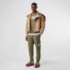 Burberry Burberry Logo Print Cotton Trackpants, Green