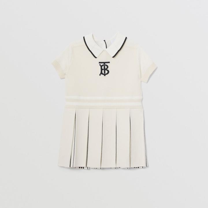 Burberry Burberry Childrens Monogram Motif Technical Knitted Polo Shirt Dress, Size: 18m