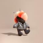 Burberry Burberry The Punk Thomas Bear Charm In Studded Lambskin, Grey