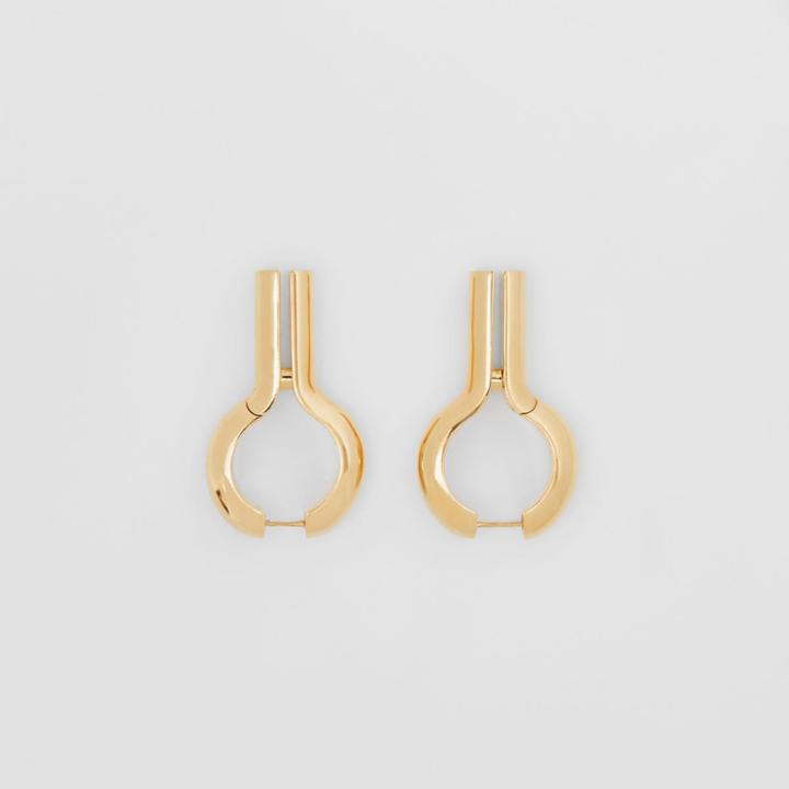 Burberry Burberry Gold-plated Keyhole Earrings