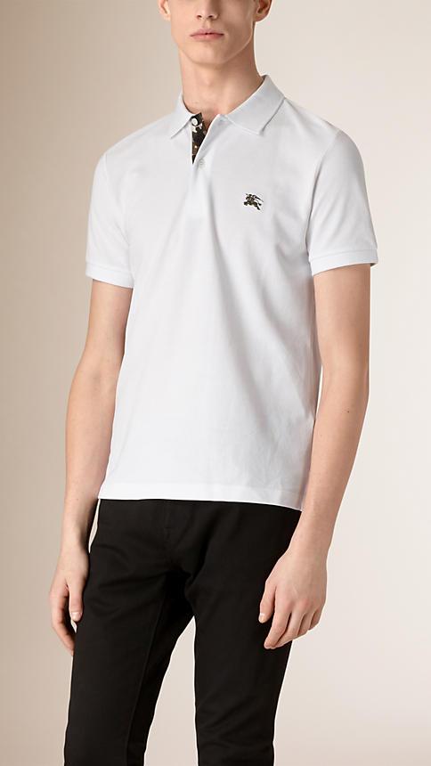 Burberry Brit Camouflage Placket Cotton Piqu Polo Shirt