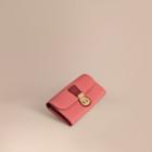 Burberry Burberry Two-tone Trench Leather Continental Wallet, Pink