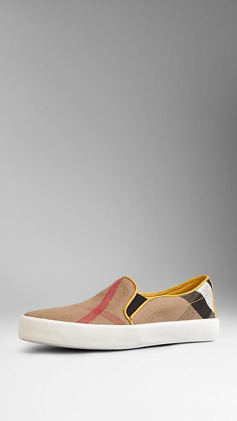 Burberry Canvas Check Slip-on Trainers