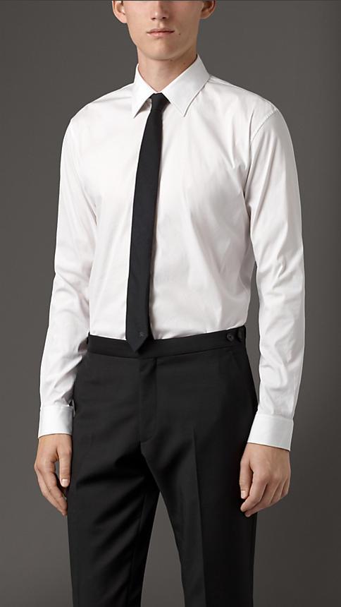Burberry Modern Fit Stretch Cotton Shirt