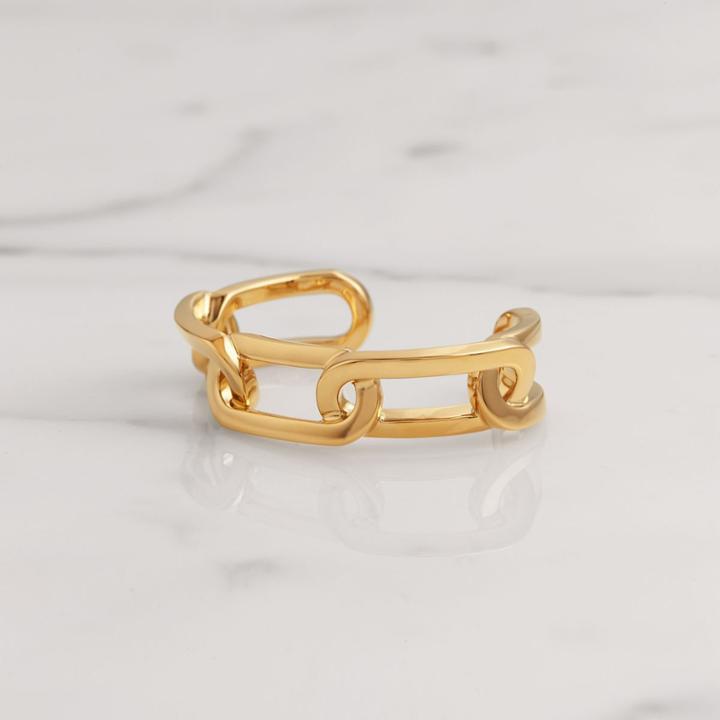 Burberry Burberry Gold-plated Link Cuff, Size: M