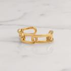 Burberry Burberry Gold-plated Link Cuff, Size: M
