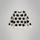 Burberry Burberry Football Intarsia Cashmere Wool Cotton Sweater, Size: 6y, Black