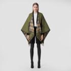 Burberry Burberry Reversible Vintage Check Wool Cashmere Cape