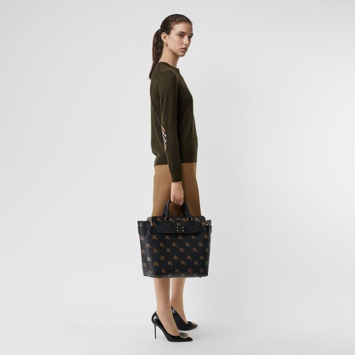 Burberry Burberry Vintage Check Detail Merino Wool Sweater, Green