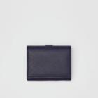 Burberry Burberry Small Perforated Logo Leather Wallet, Blue