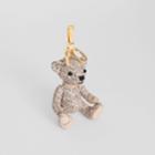 Burberry Burberry Thomas Bear Charm In Monogram Print Leather, Beige