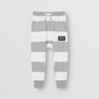 Burberry Burberry Childrens Striped Cotton Trackpants, Size: 3y, Grey