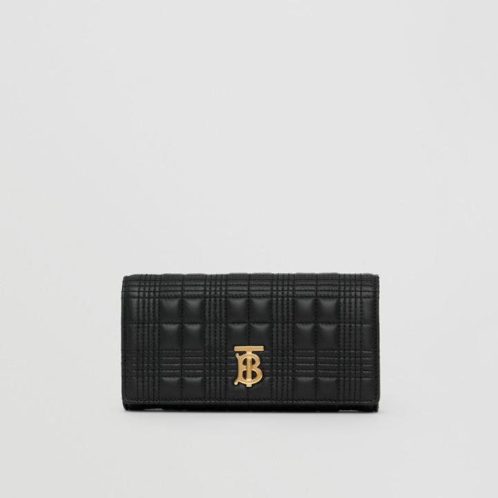 Burberry Burberry Quilted Lambskin Lola Continental Wallet, Black