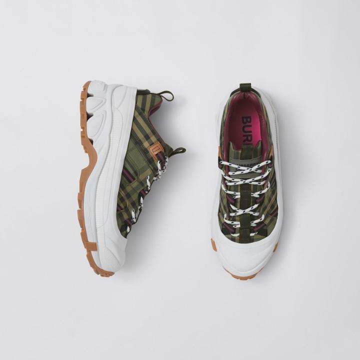 Burberry Burberry Check Cotton Arthur Sneakers, Size: 38