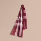 Burberry Burberry Check Modal Cashmere And Silk Scarf, Pink