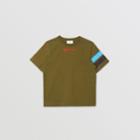 Burberry Burberry Childrens Logo And Stripe Print Cotton T-shirt, Size: 10y, Green