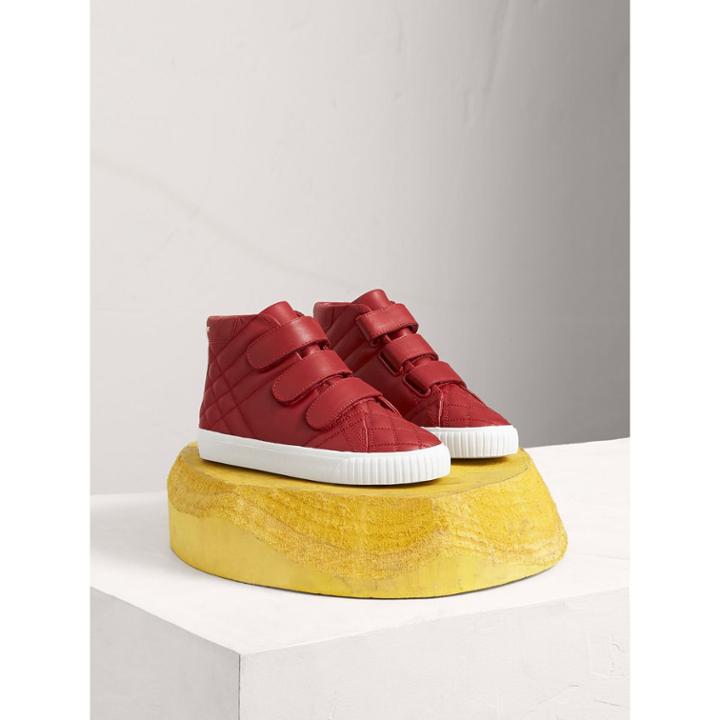 Burberry Burberry Quilted Leather High-top Trainers, Size: 27