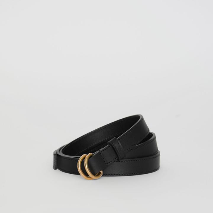 Burberry Burberry Slim Leather Double D-ring Belt, Size: 100, Purple