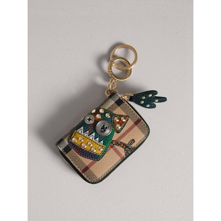 Burberry Burberry Creature Appliqu Haymarket Check Notebook Charm