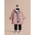 Burberry Burberry Cotton Single-breasted Trench Coat, Size: 3y, Pink