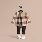 Burberry Burberry Collarless Check Cotton Blouse, Size: 2y, Beige