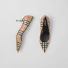Burberry Burberry Vintage Check Leather Point-toe Pumps, Size: 37