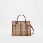 Burberry Burberry Mini Vintage Check Two-handle Title Bag, Beige