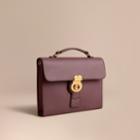 Burberry Burberry The Trench Leather Document Case, Purple