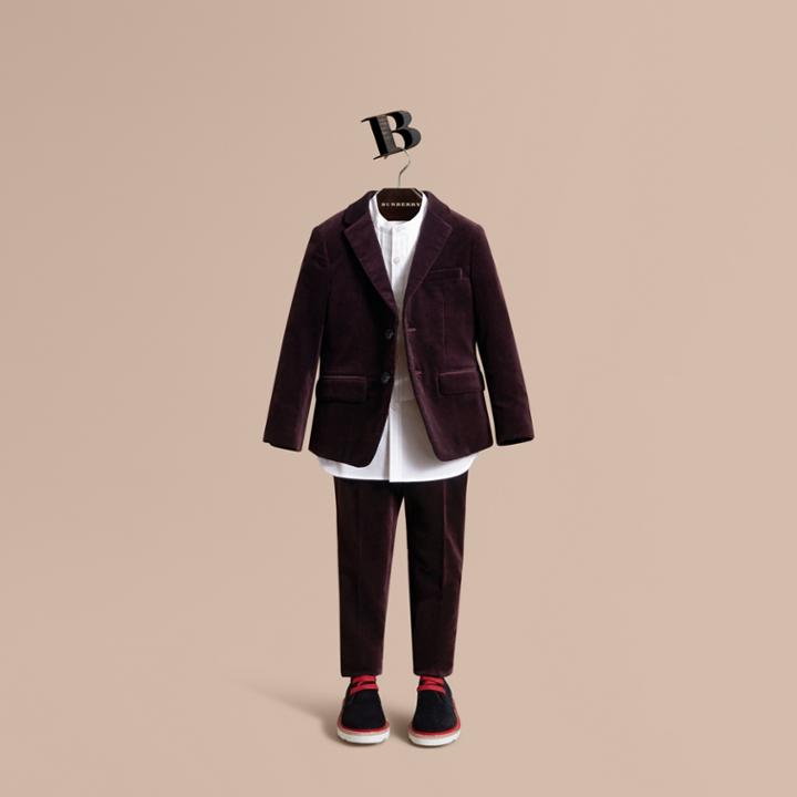 Burberry Burberry Tailored Velvet Blazer, Size: 12y, Purple