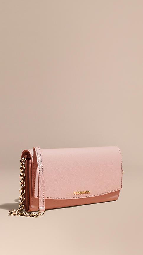 Burberry Leather Wallet With Chain