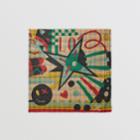 Burberry Burberry Poster Graphic Print Wool Silk Large Square Scarf, Blue