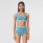 Burberry Burberry Monogram And Marine Print Stretch Nylon Bikini
