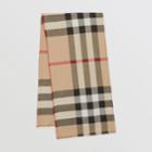 Burberry Burberry Reversible Check Cashmere Scarf, Beige
