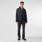 Burberry Burberry Pinstriped Wool Hooded Jacket, Size: 34, Blue