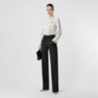 Burberry Burberry Pocket Detail Wool Mohair Tailored Trousers, Size: 04, Black