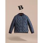 Burberry Burberry Contrast Topstitch Detail Quilted Jacket, Size: 5y, Blue