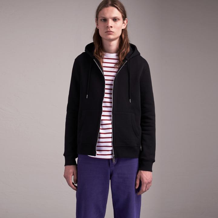 Burberry Burberry Pallas Helmet Cotton Blend Jersey Hooded Top, Size: Xxl, Black