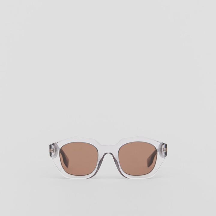Burberry Burberry Geometric Frame Sunglasses, Grey
