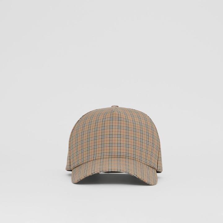Burberry Burberry Microcheck Cotton Blend Baseball Cap