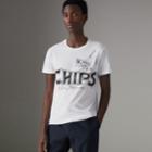 Burberry Burberry Fish And Chips Print Cotton T-shirt, Size: L