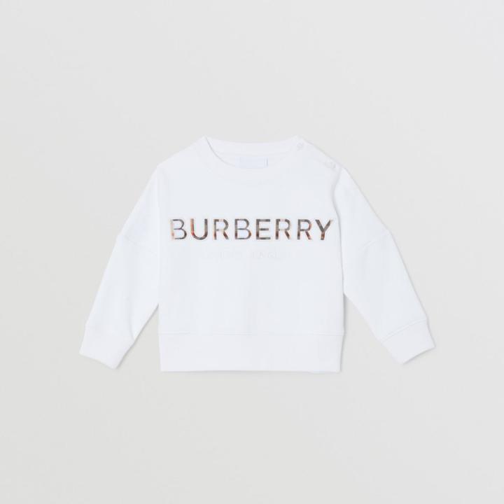 Burberry Burberry Childrens Embroidered Logo Cotton Sweatshirt, Size: 12m