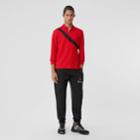Burberry Burberry Long-sleeve Monogram Motif Cotton Piqu Polo Shirt, Size: Xs, Red