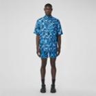 Burberry Burberry Short-sleeve Ripple Print Silk Shirt