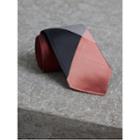 Burberry Burberry Modern Cut Check Silk Twill Jacquard Tie, Red