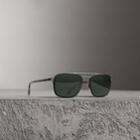 Burberry Burberry Square Frame Metal Sunglasses, Grey