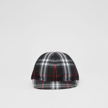 Burberry Burberry Childrens Check Baseball Cap, Black