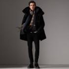 Burberry Burberry Detachable Shearling Collar Modular Jacket With Warmer, Size: 34